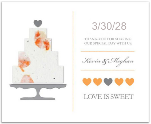 Plantable Favor Card Wedding Theme - Set of 25