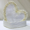 Handmade Heart Shape Box With Clear Top - Cream