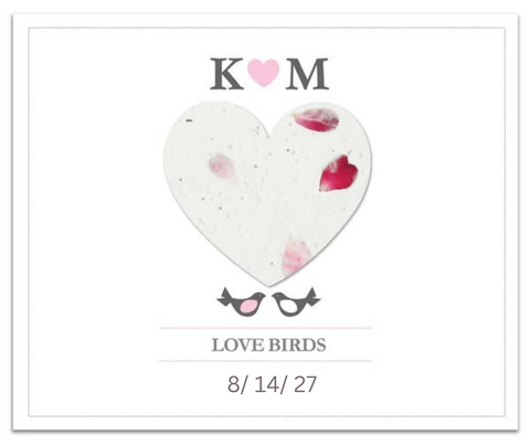 Plantable Favor Card Love Theme - Set of 25