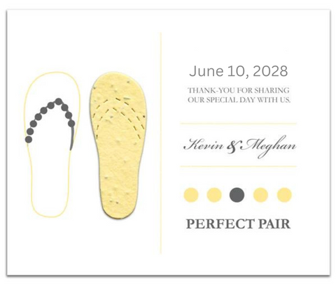 Plantable Favor Card Beach Theme - Set of 25