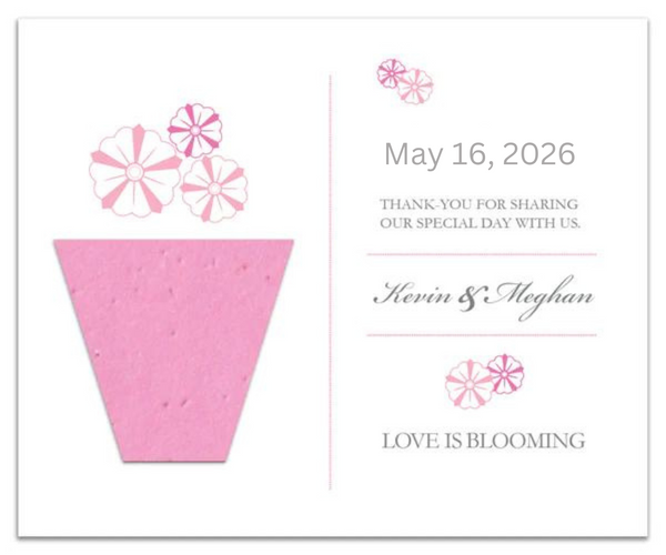Plantable Favor Card Garden Theme - Set of 25