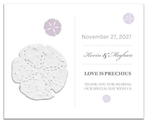 Plantable Favor Card Beach Theme - Set of 25