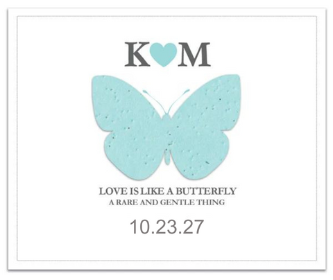 Plantable Favor Card Butterfly Theme - Set of 25