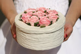 Handmade Rose Floral Box - Large Round