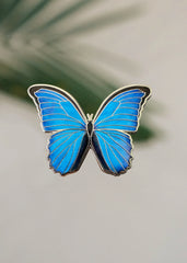 Enamel Pin - Turquoise Morpho