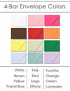 Envelope for Flat Card - 4 Bar