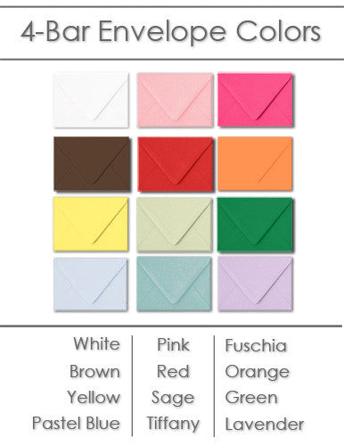 Envelope for Flat Card - 4 Bar