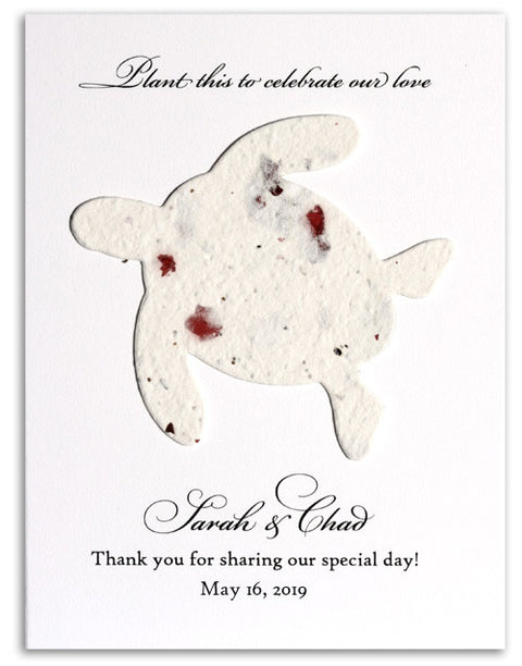 Plantable Paper on a Custom Designed Flat Card - Set of 25