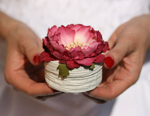 Decorative Floral Mini Box - Peony