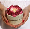 Handmade Peony Floral Box - Small Round
