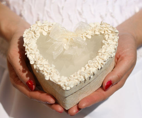 Handmade Floral Box - Small Heart
