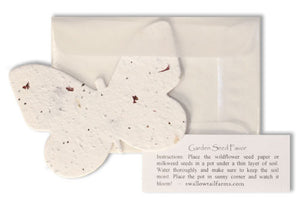 Plantable Paper Favors w/ Glassine Envelopes & Instruction Tags - Set of 25